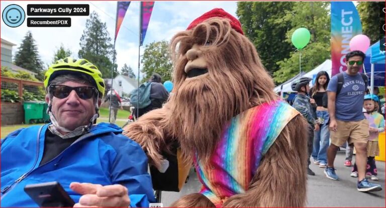 Sasquatch joins us at the Cully Sunday Parkway